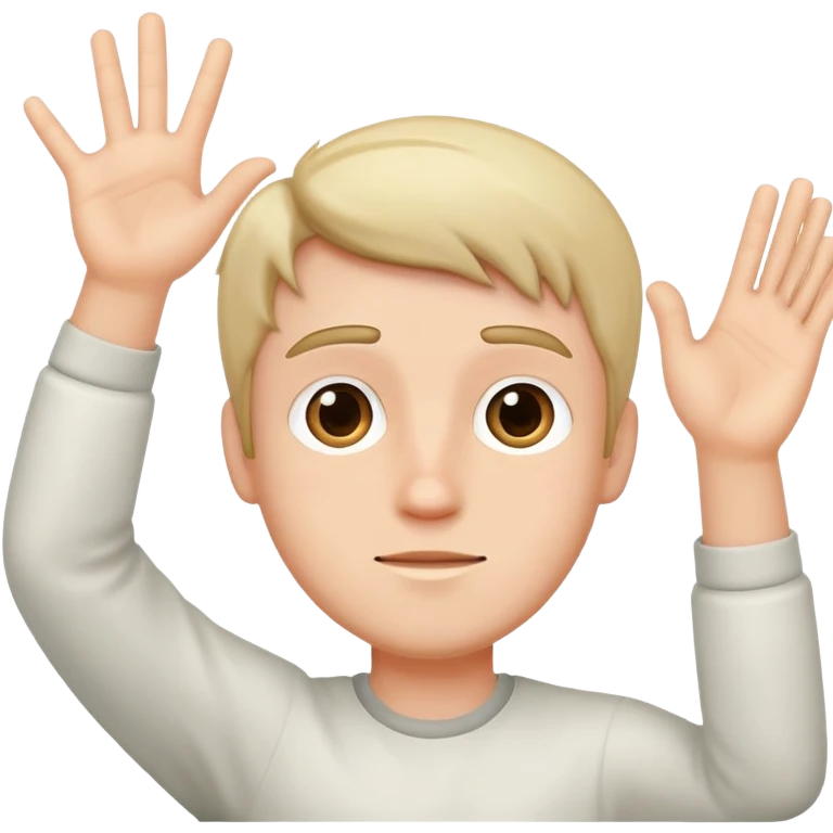 Guy with hands up feigning innocence  emoji