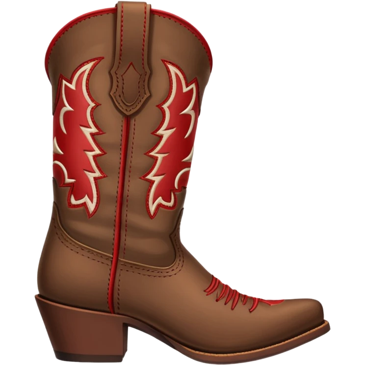 western boots with red accent color emoji