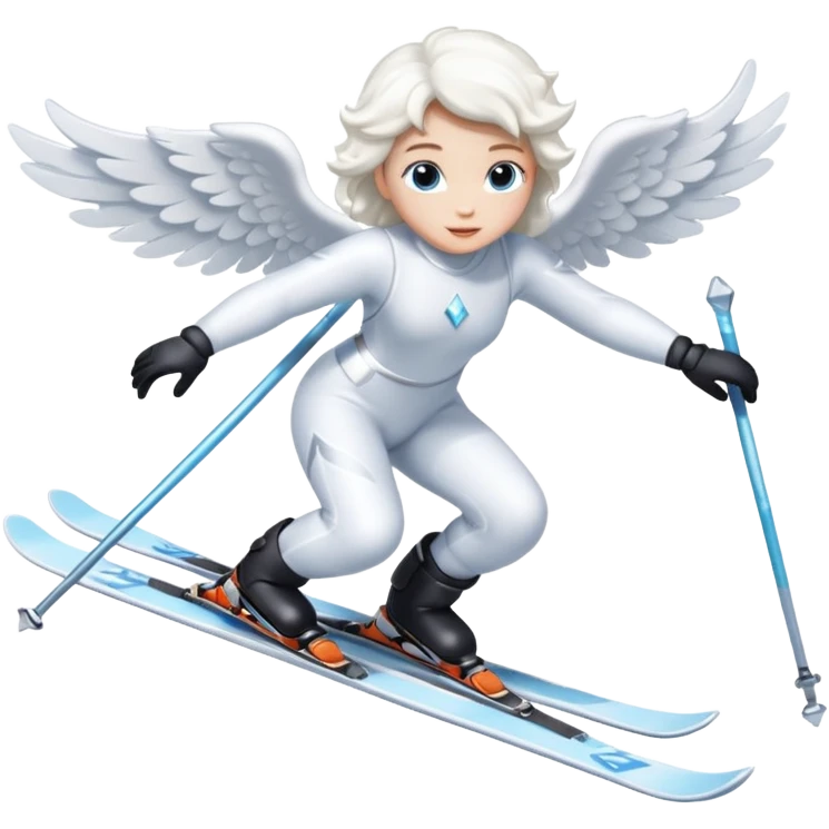 Angel on skiis emoji