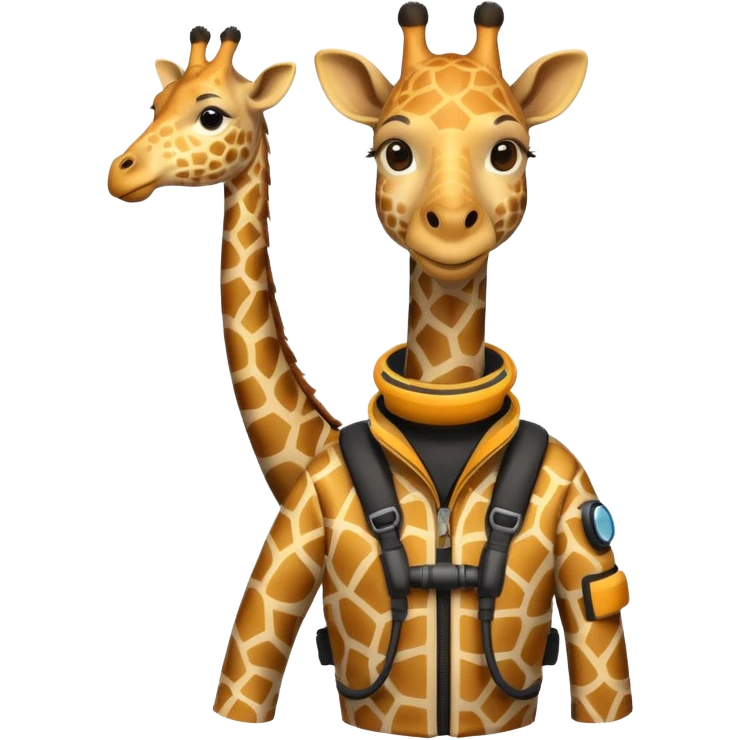 Giraffe in scuba gear emoji