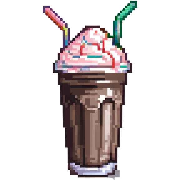 milkshake with two straws emoji