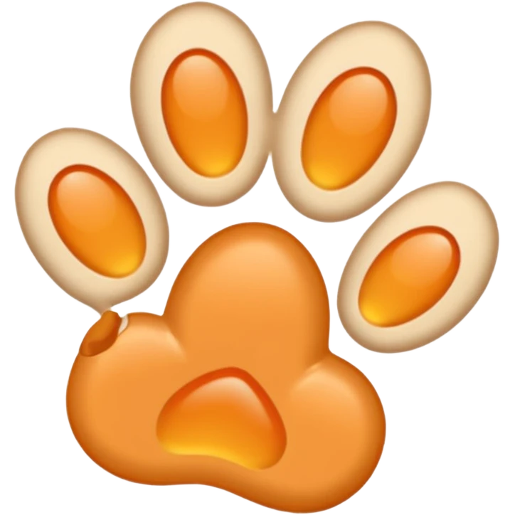 a very light pale pastel orange #FFDBBB pawprint emoji