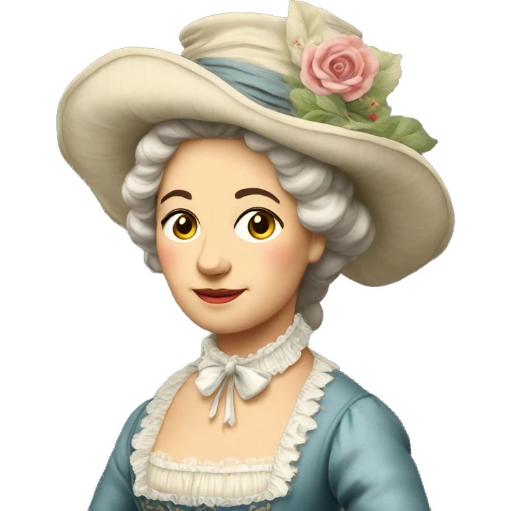 18th century Swiss lady in dress emoji