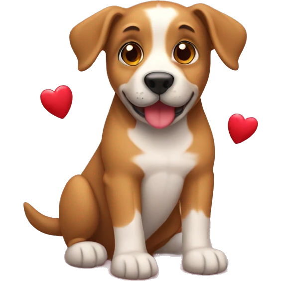 Perro con corazones  emoji