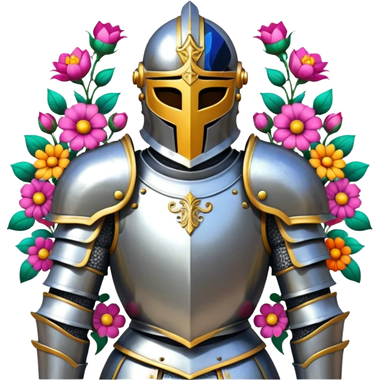 Knight armor  in flowers emoji