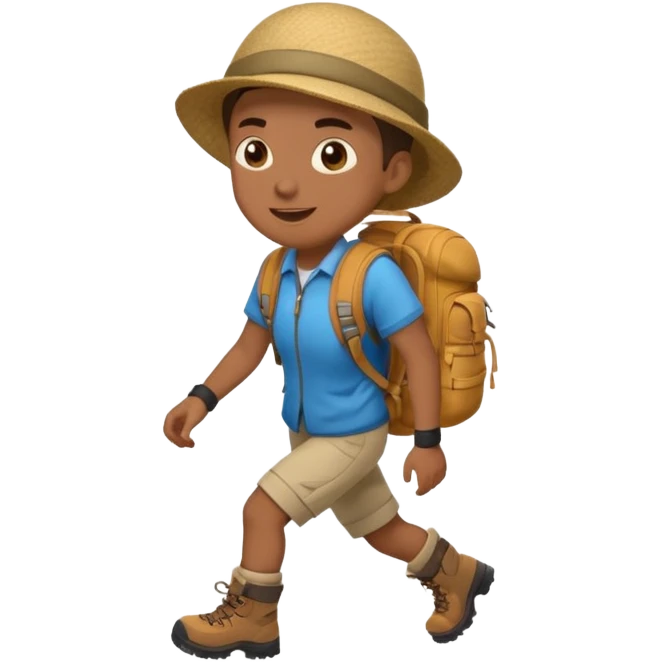 Traveler character with A slight expression of excitement and urgency emoji