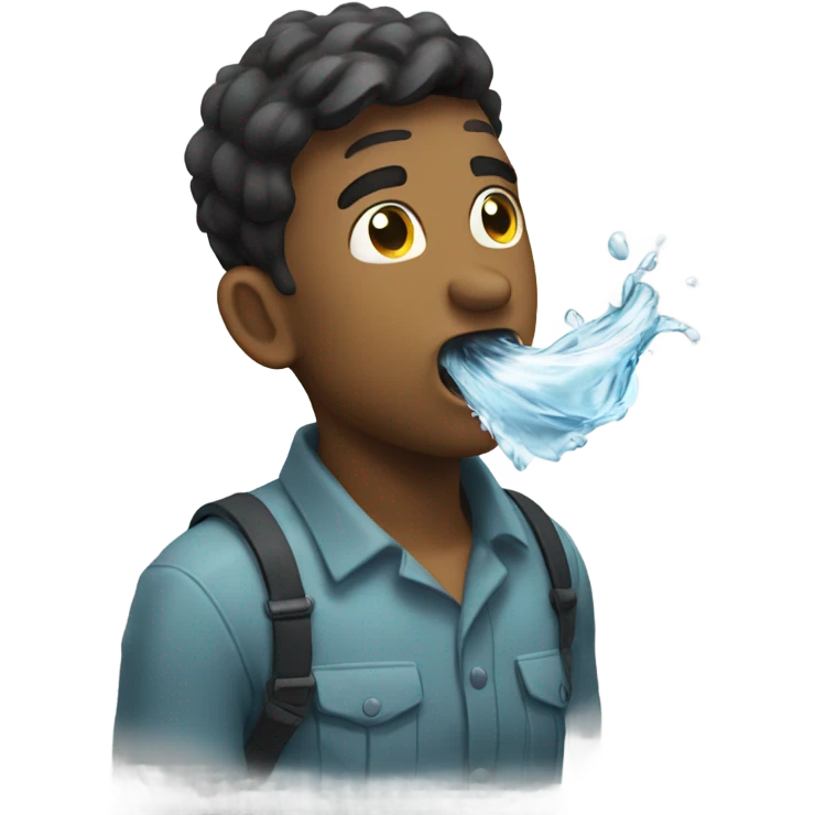 Gargle white water emoji