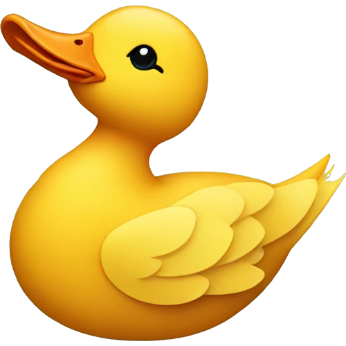 the letter V made out of a duck emoji