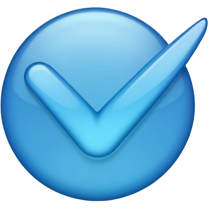 Verificación en azul  emoji