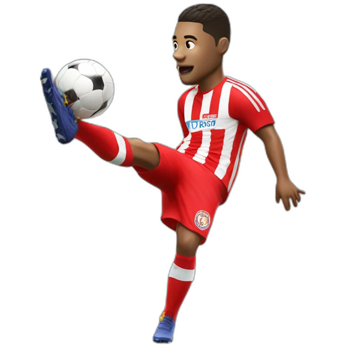 psv eindhoven player kicking emoji