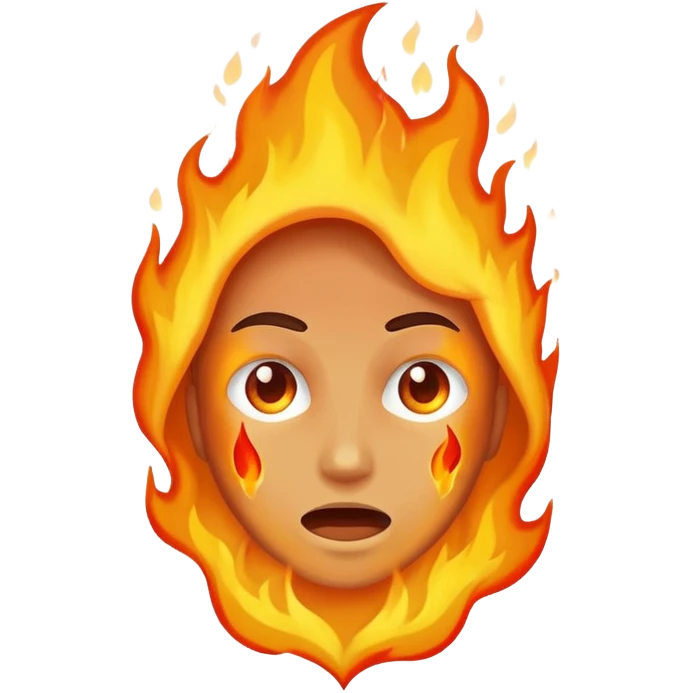 pessoa pegando fogo emoji