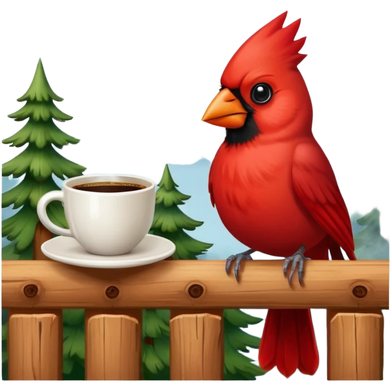 cardinal a cup of coffee emoji