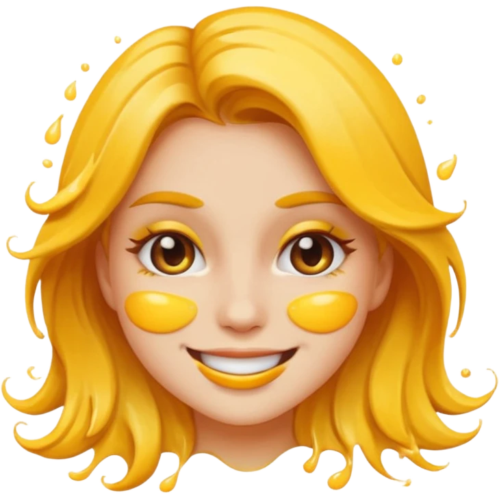 Emoji women, Beatiful, sexy, white splashes in face  emoji