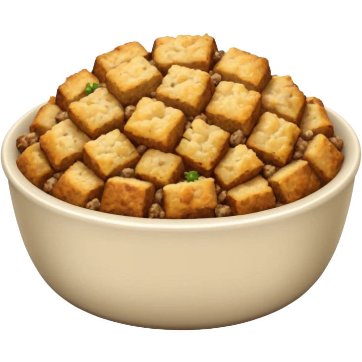 a bowl of stuffing, minimal, simple, clear emoji