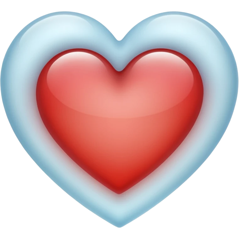 ivorish heart with a frosted glass look emoji