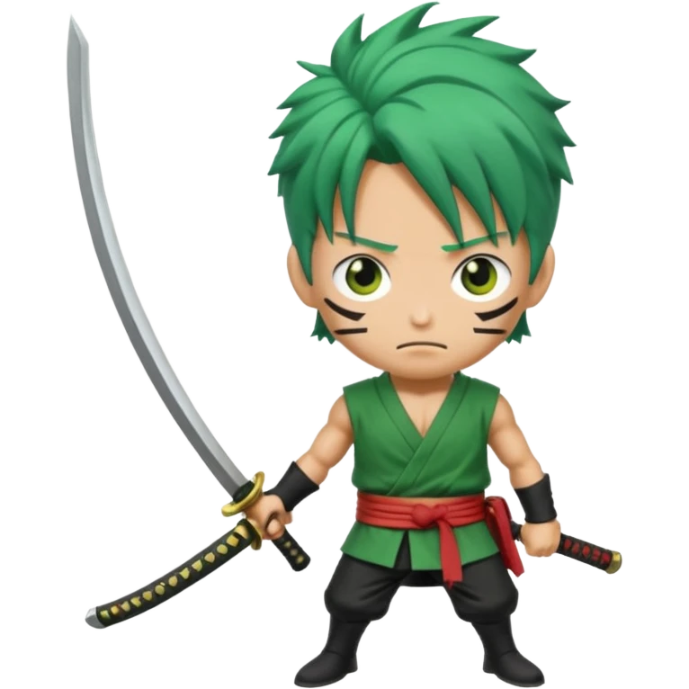 One piece anime character Zoro emoji