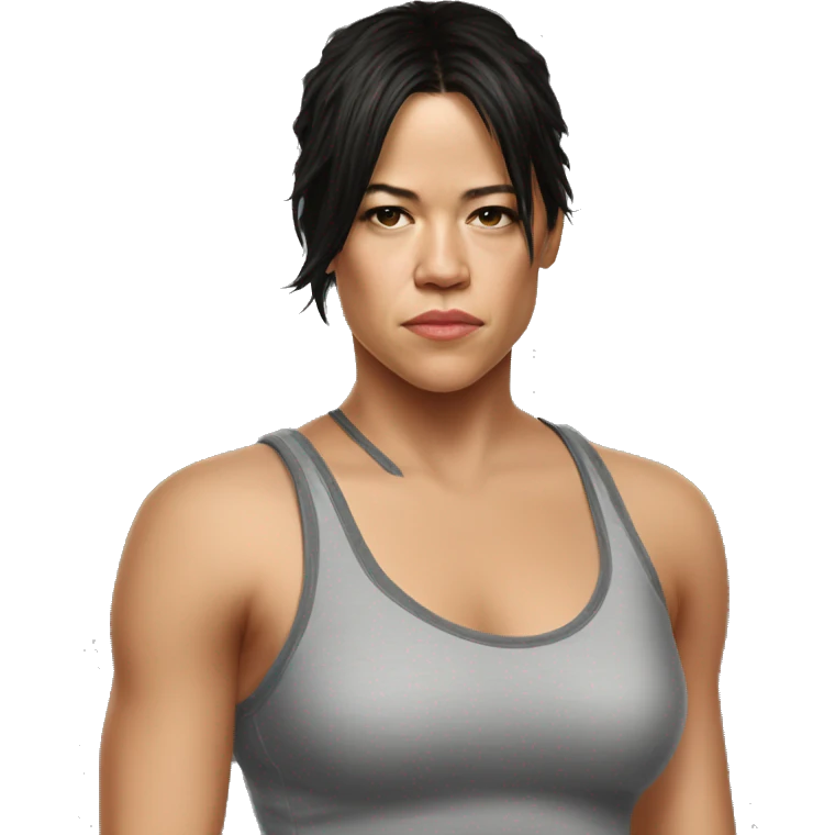 michelle rodriguez serious wearing tank top emoji