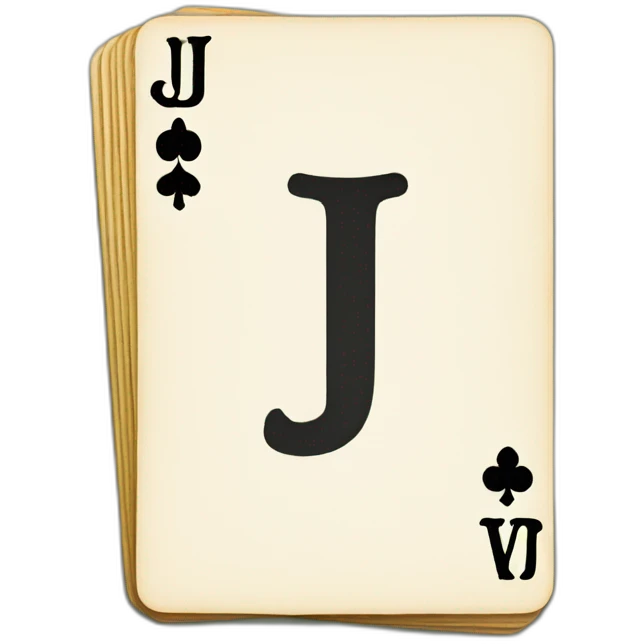 jack playing card with the letter J emoji