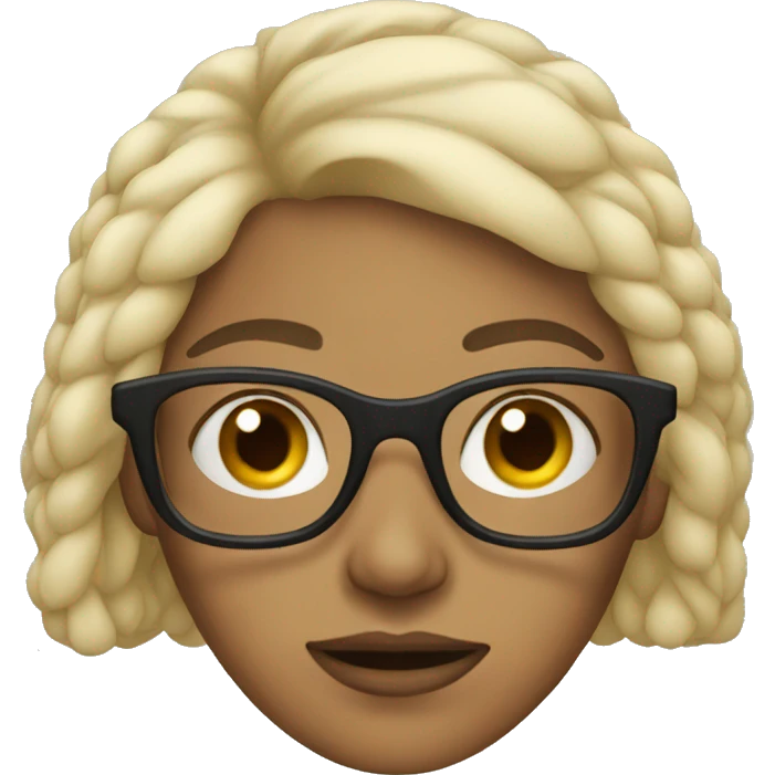  Woman with glasses emoji