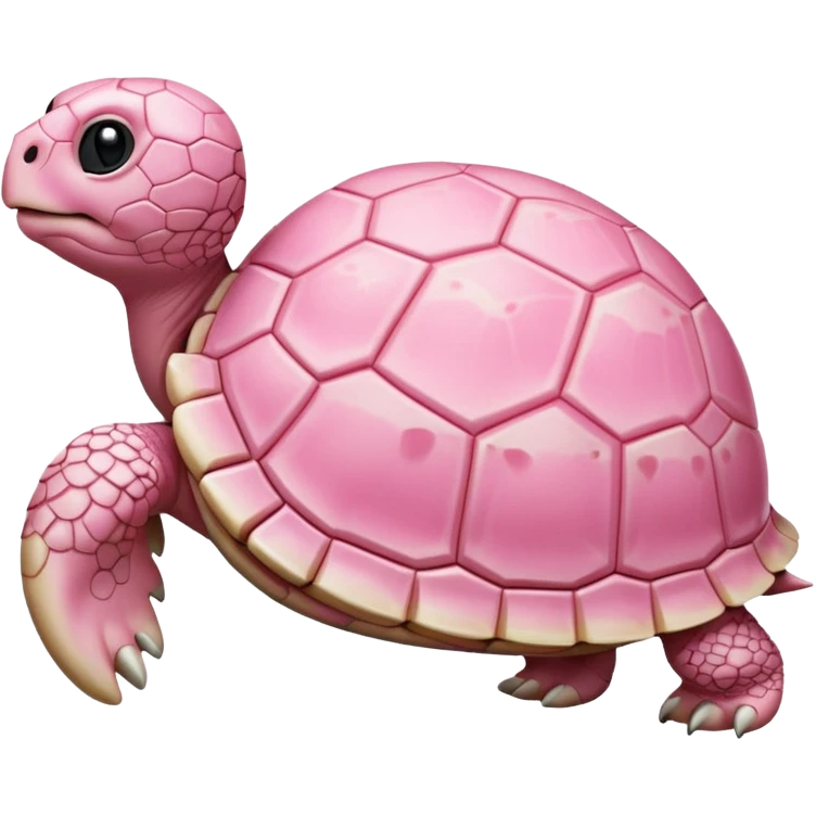 pastel pink tortoise with white accents  emoji