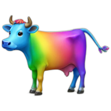 Rainbow Cow emoji