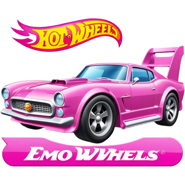 Машинка HotWheels розового цвета в классической упаковке HotWheels. emoji