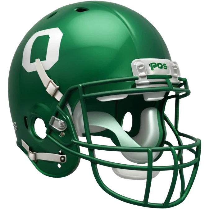 college football player helmets green emoji