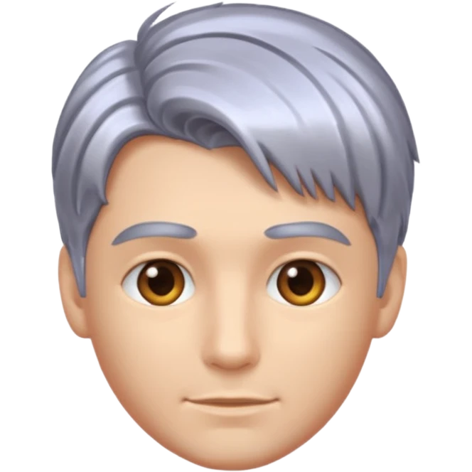 man with metalic hair emoji