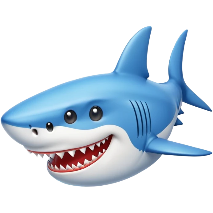 shark with blue shoes on feet emoji