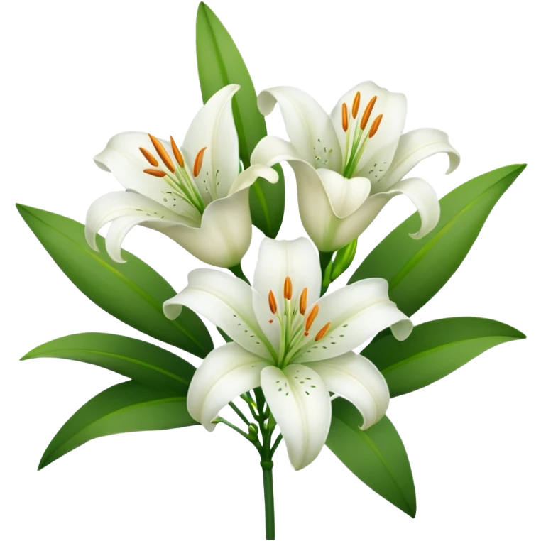 White lilies  emoji