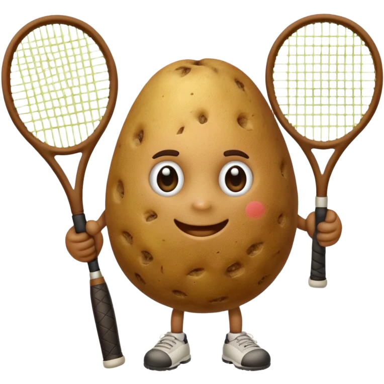 Potato making tennis  emoji