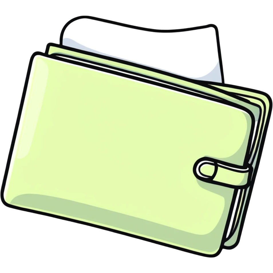 aesthetic white wallet emoji