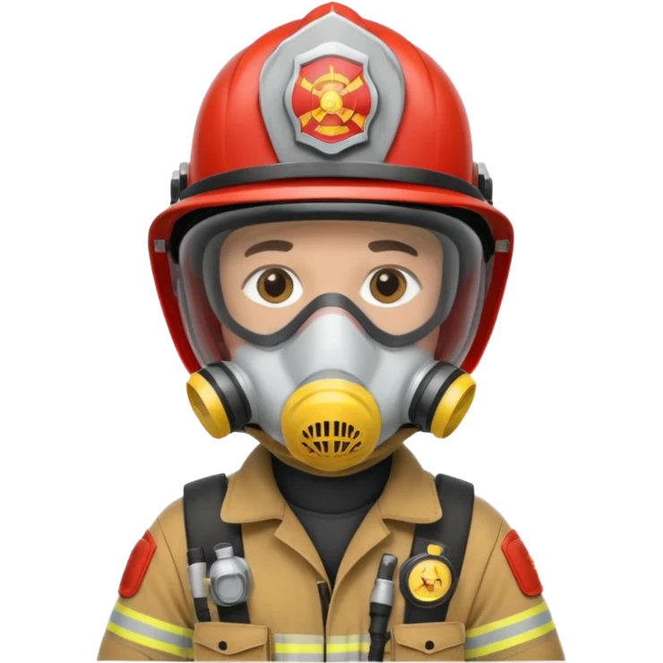 Firefighter with respiratory protection emoji