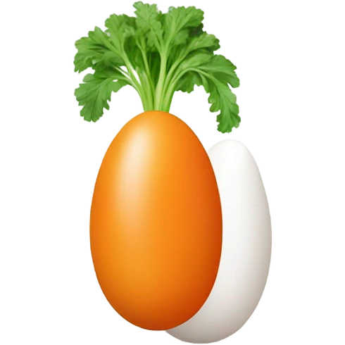 egg and carrot emoji