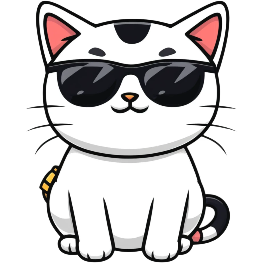 Cat wearing sunglasses emoji