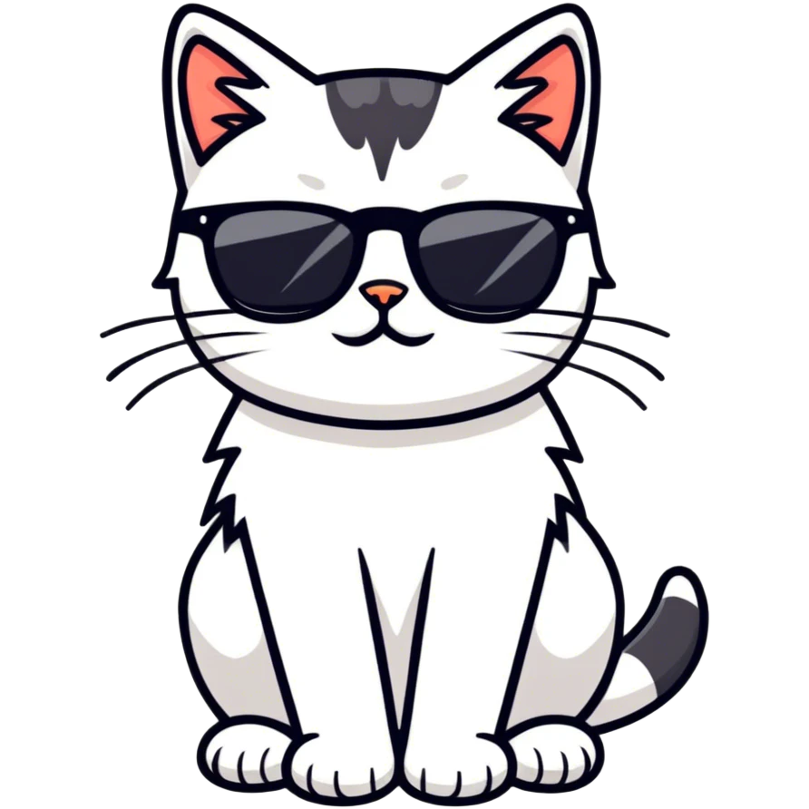 Cat with sunglasses emoji