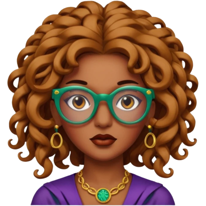 brownie Medusa Versace with glasses  emoji