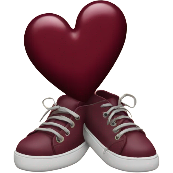 burgundy heart with shoe emoji