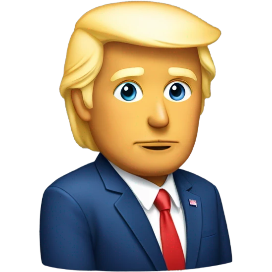 Trump wearing an American flag emoji
