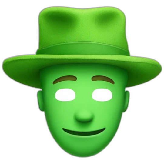 happy green hat emoji