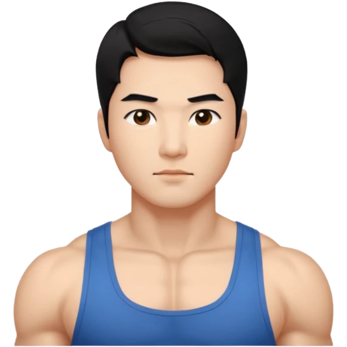 Koreli bir erkek ama çok yakışık lı ve kaslı saçı dümdüz saç çok daha fazla emoji