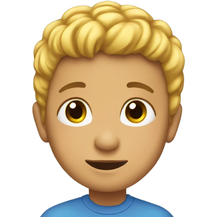 Una niño con cohetes emoji