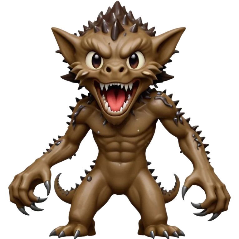 A stranger things demogorgon that look like it is going to run away emoji