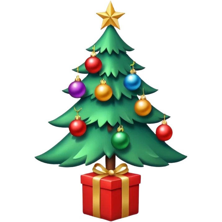 Árvore de natal,bolas de colocar na árvore, presente  emoji