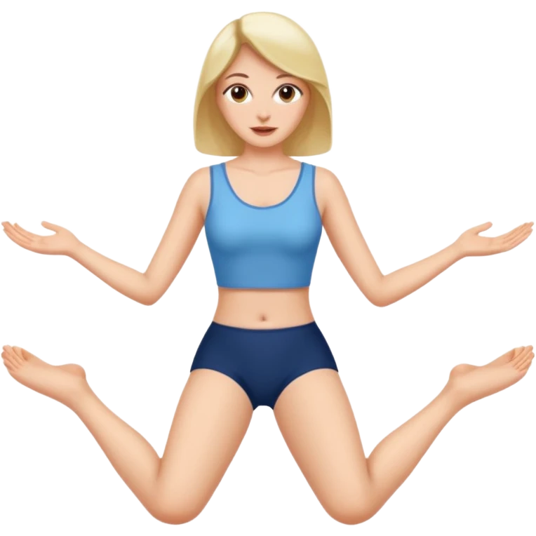 Naked woman with legs spread emoji