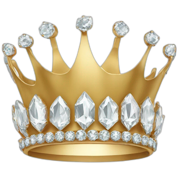 White diamond crown  emoji
