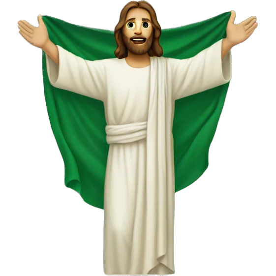 Jesus Christ supporting Pakistan  emoji