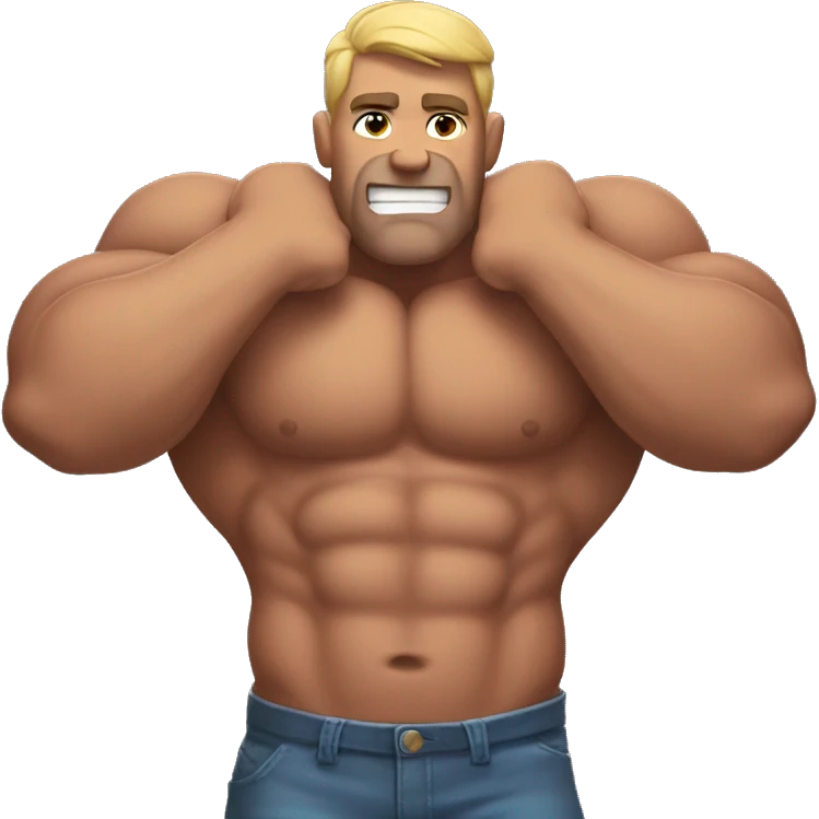 Big muscle boy emoji