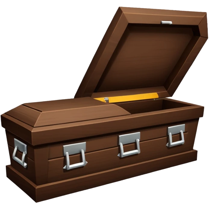 simple recognizable coffin emoji, no text emoji