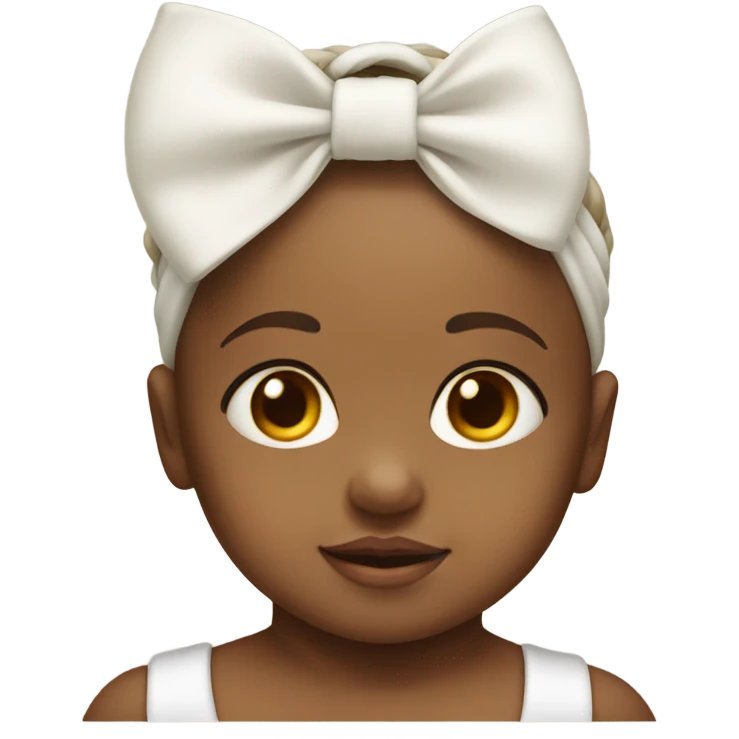 white Baby with bow emoji